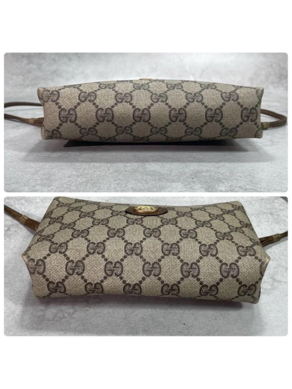 Gucci GG Shoulder Bag Brown Beige Logo